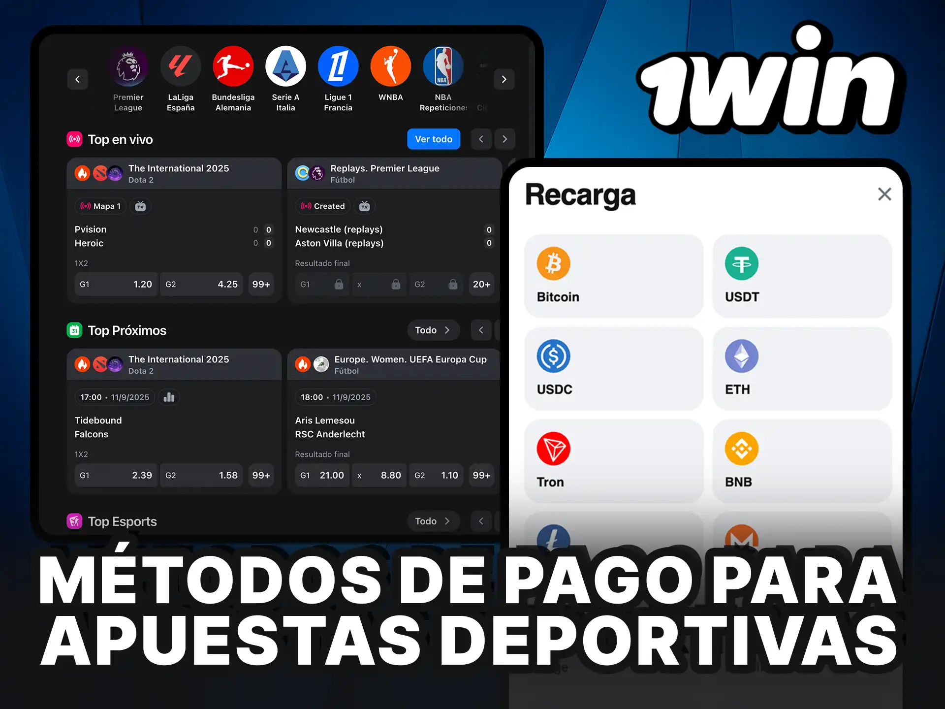 Métodos de pago seguros para apuestas deportivas en 1Win.