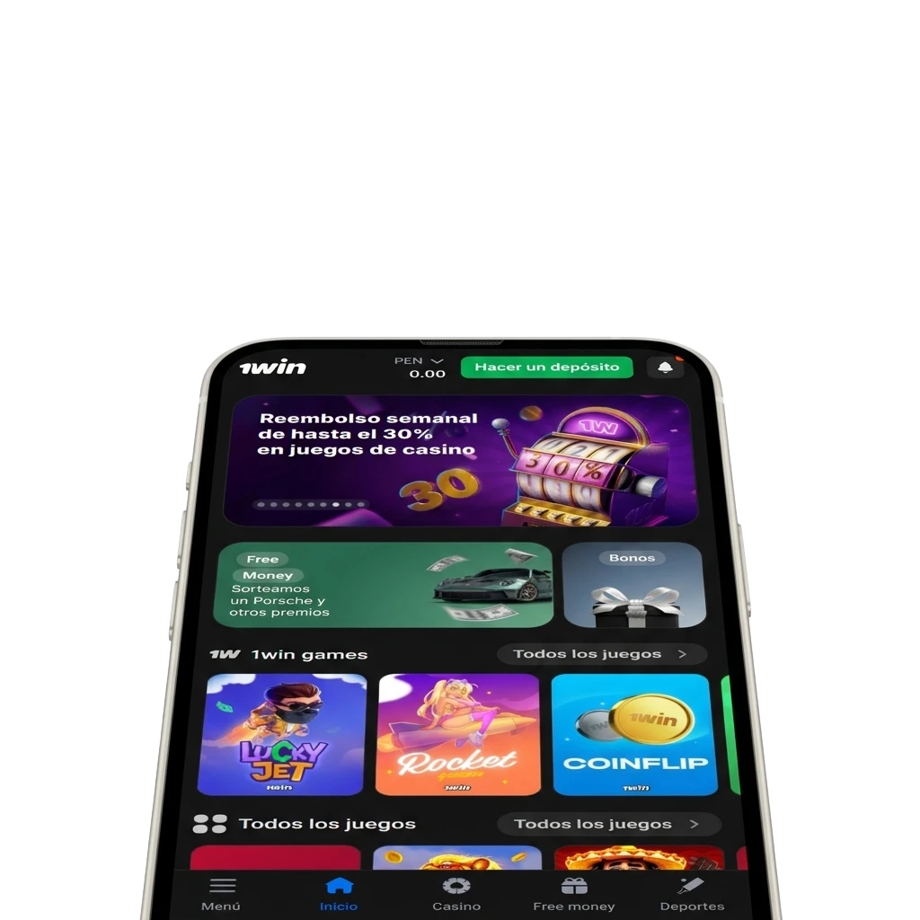 App 1win para Android e iOS con bono de bienvenida de hasta 500% en apuestas deportivas y casino en línea