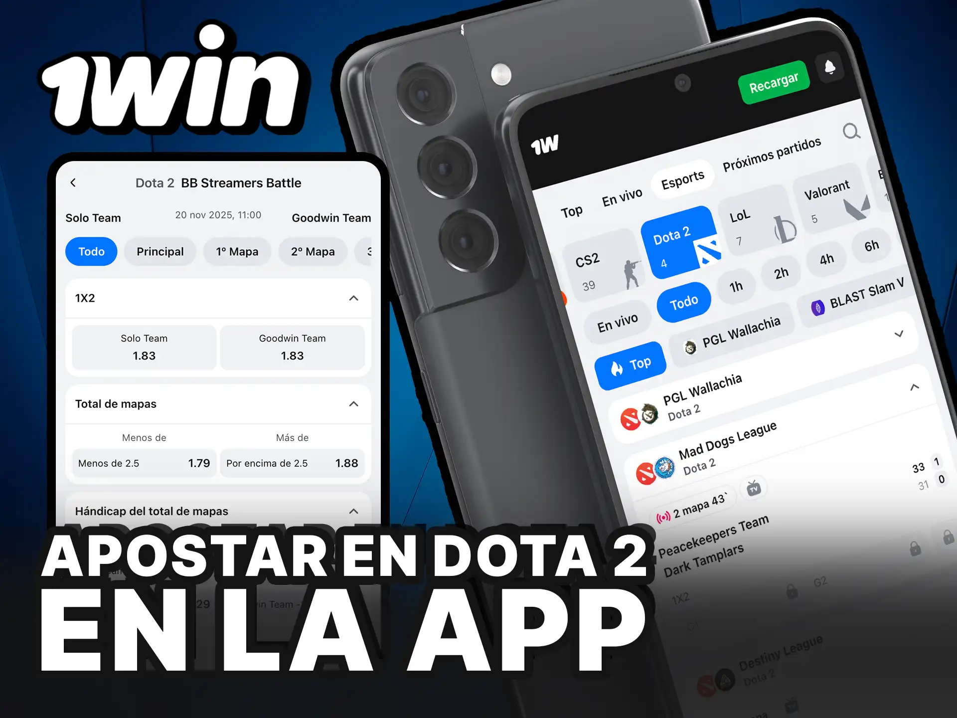 Realiza apuestas en Dota 2 en la App de 1Win y juega desde tu celular en Perú.
