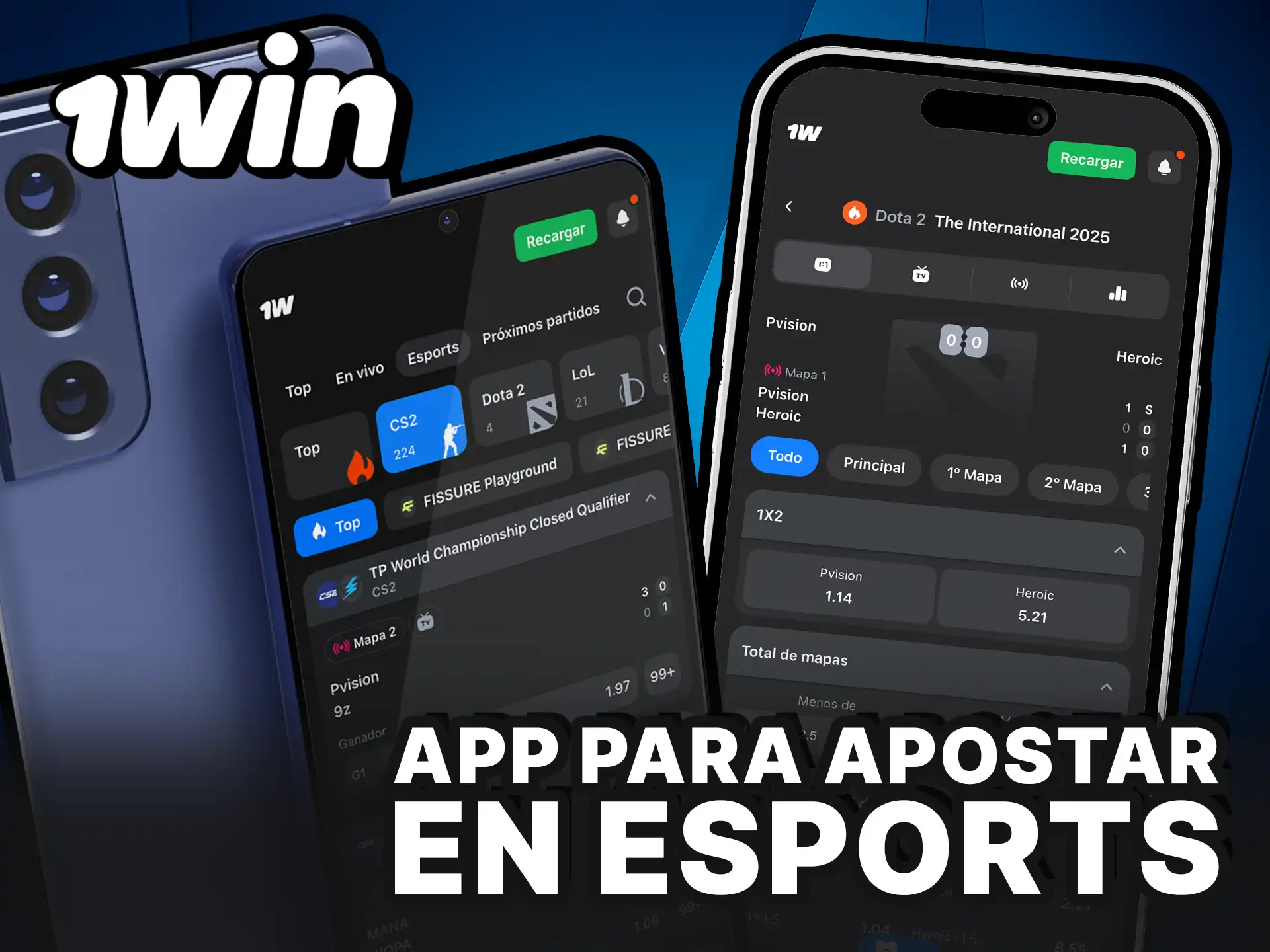 1Win App para apostar en Esports desde tu móvil.