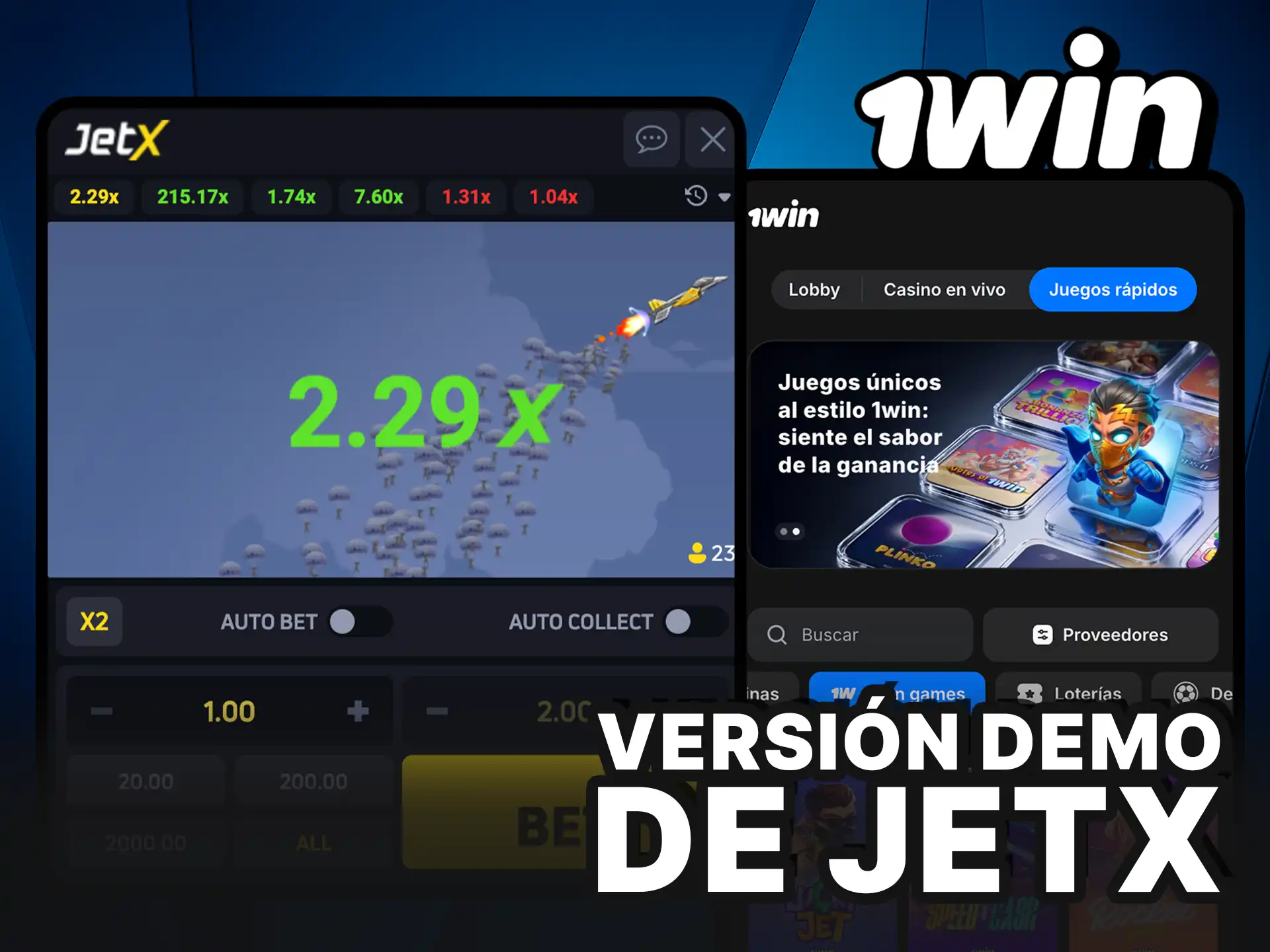 Prueba la versión demo de JetX para practicar sin riesgo en 1Win.