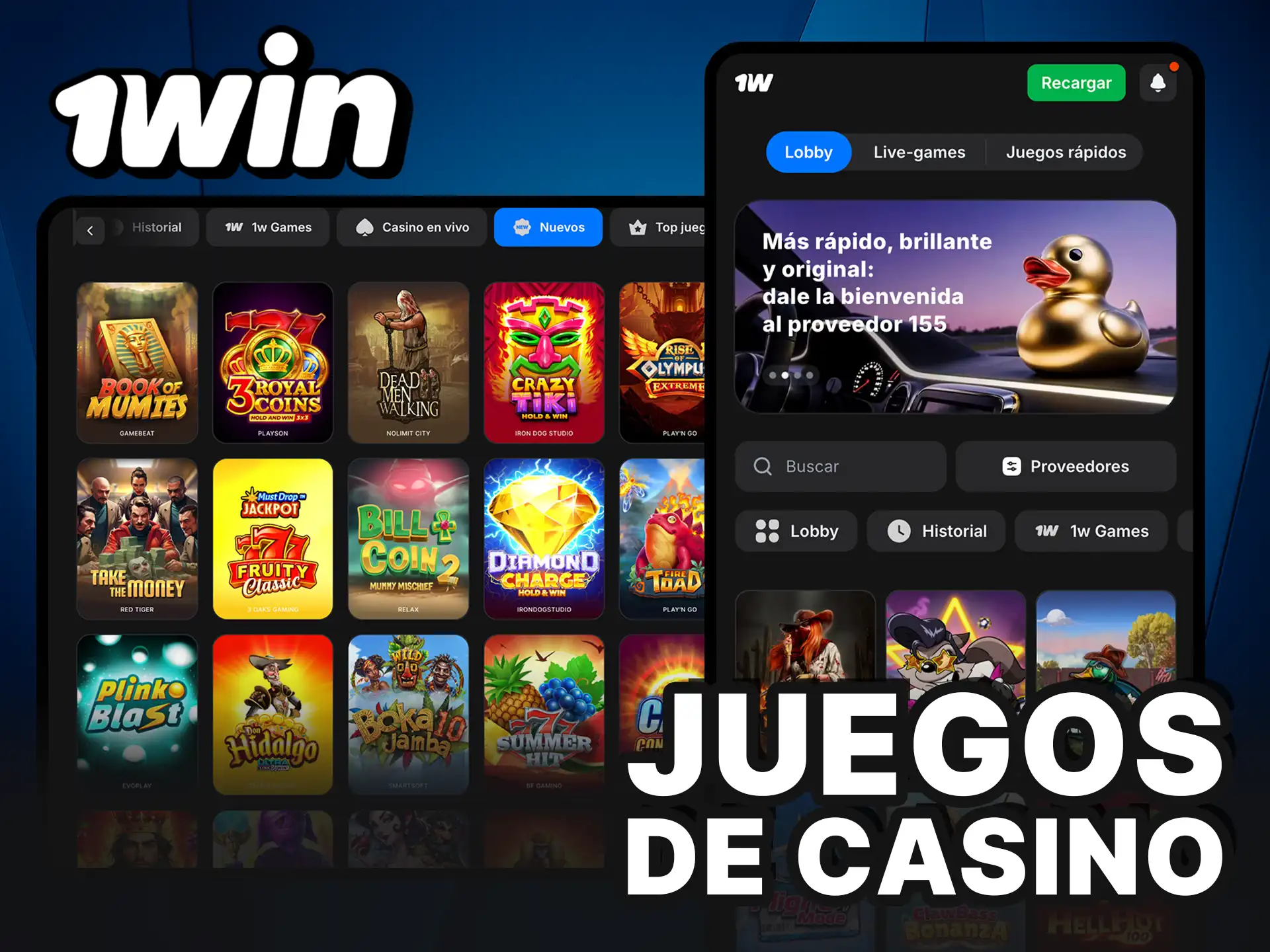 Juegos de casino en 1Win con grandes premios.