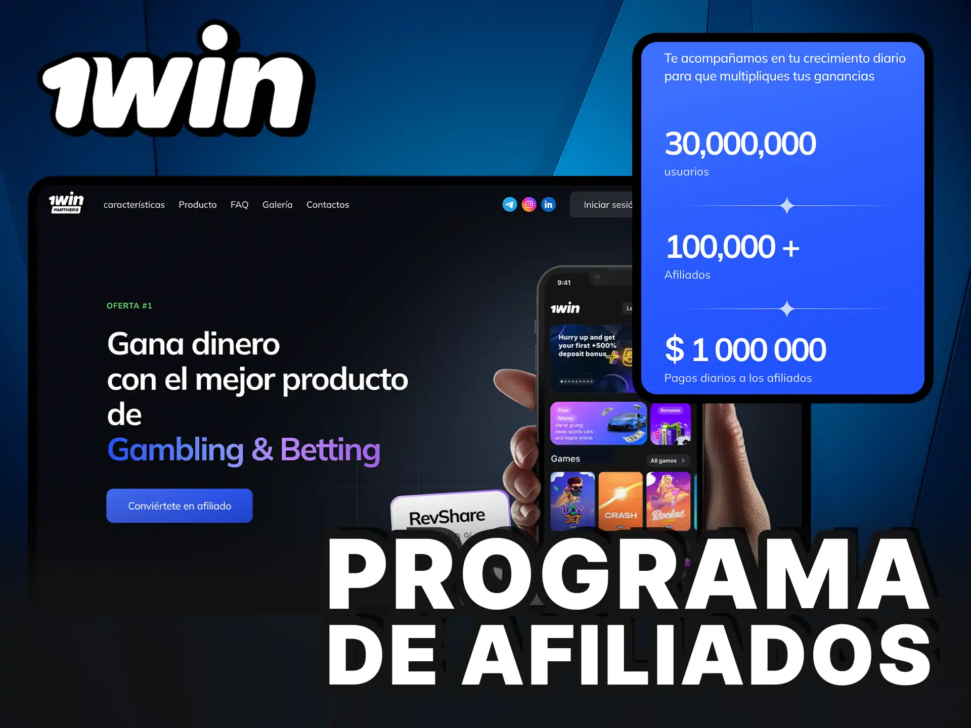 Programa de afiliados de 1Win con grandes beneficios.