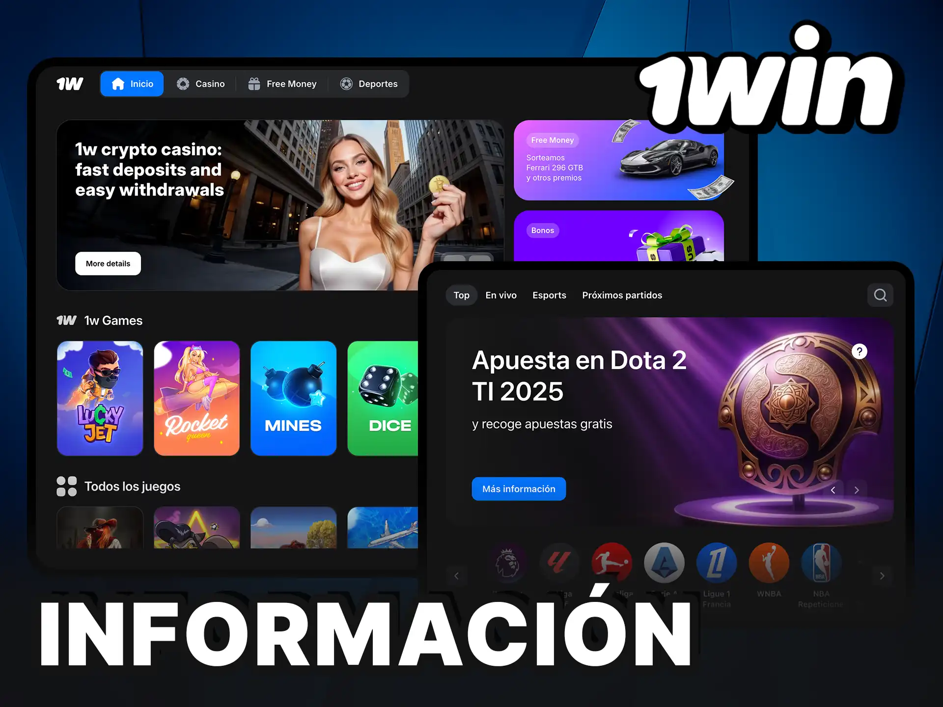 Información sobre 1Win y todo lo que ofrece.