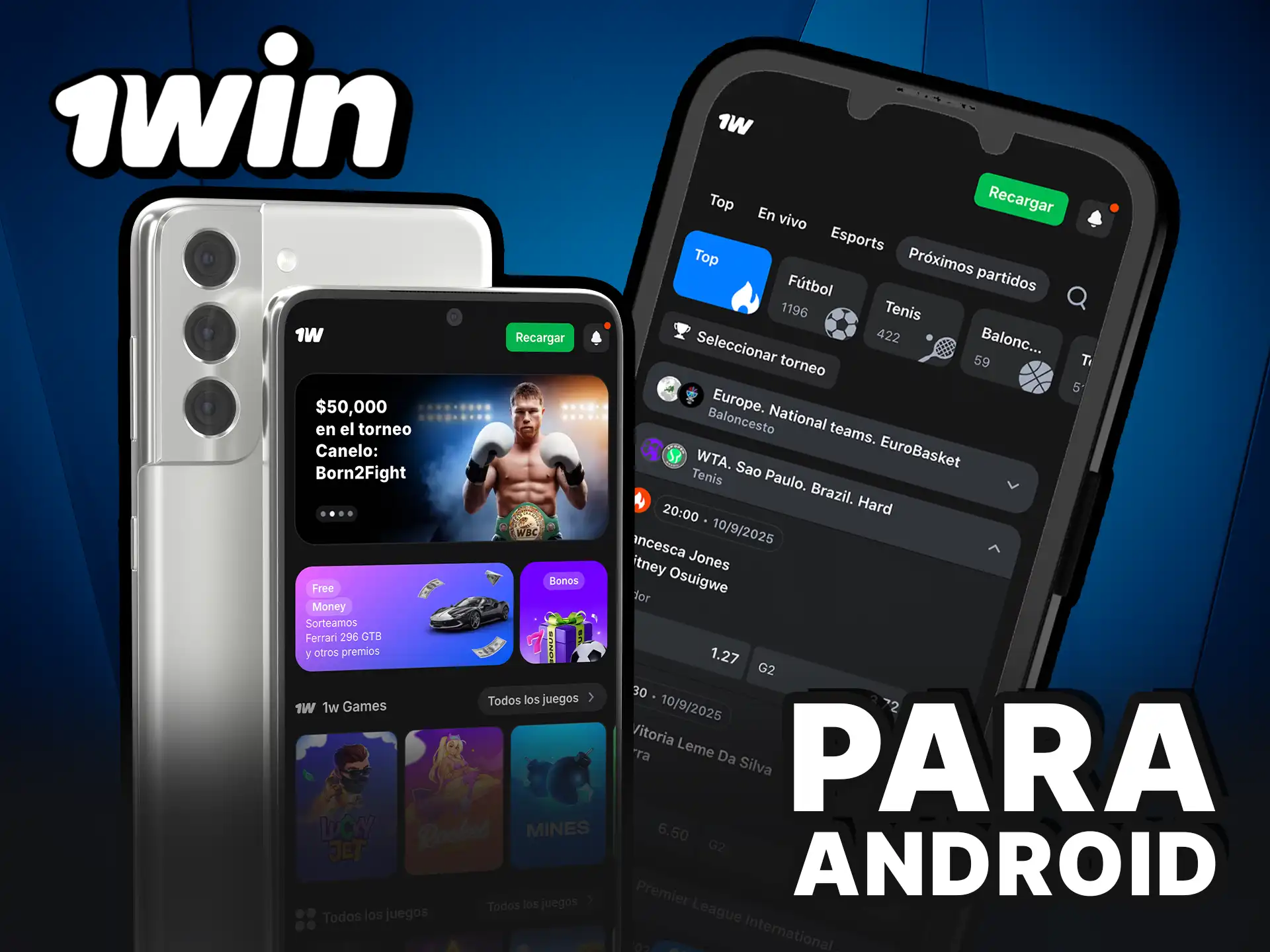 1Win PWA para Android juega sin descargar la app.