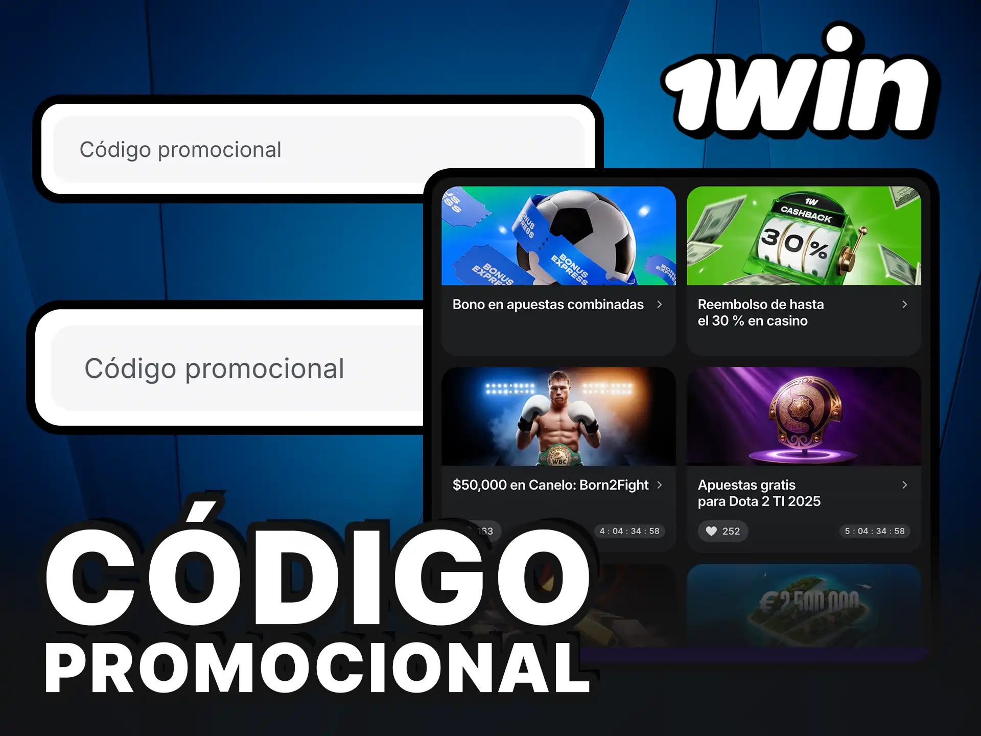 Usa el código promocional de 1Win y recibe más premios.