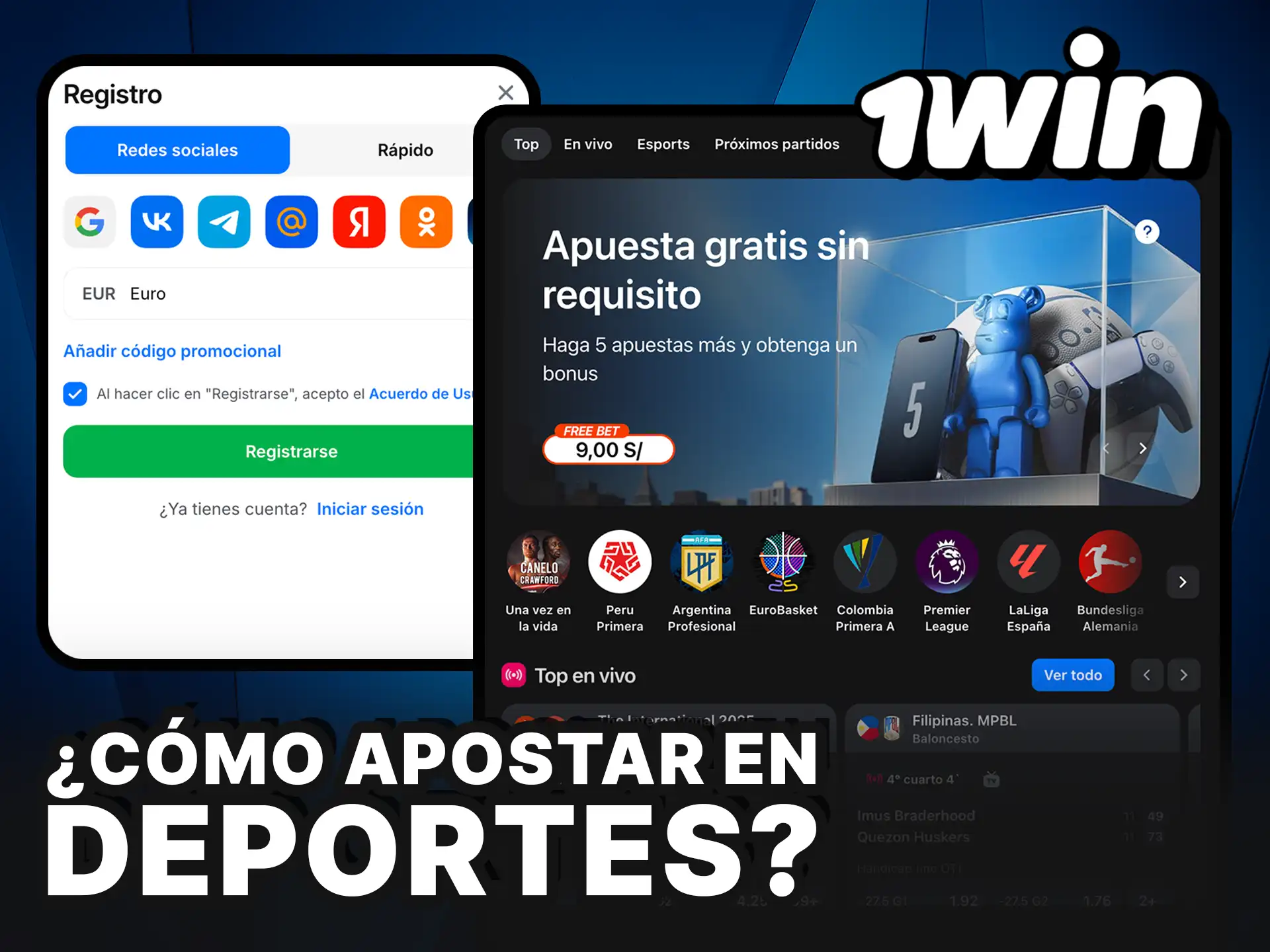 Cómo apostar en deportes en 1Win paso a paso.