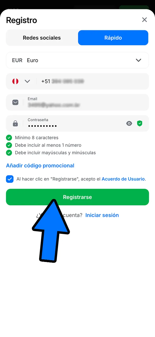Confirme su registro en 1Win y empiece a apostar en Esports.