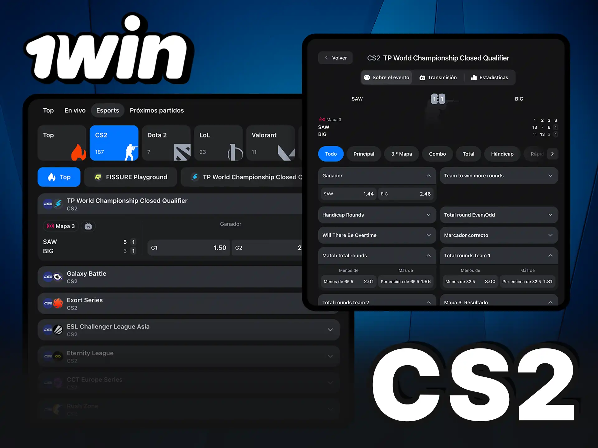 Apuesta en CS2 y gana en 1Win.