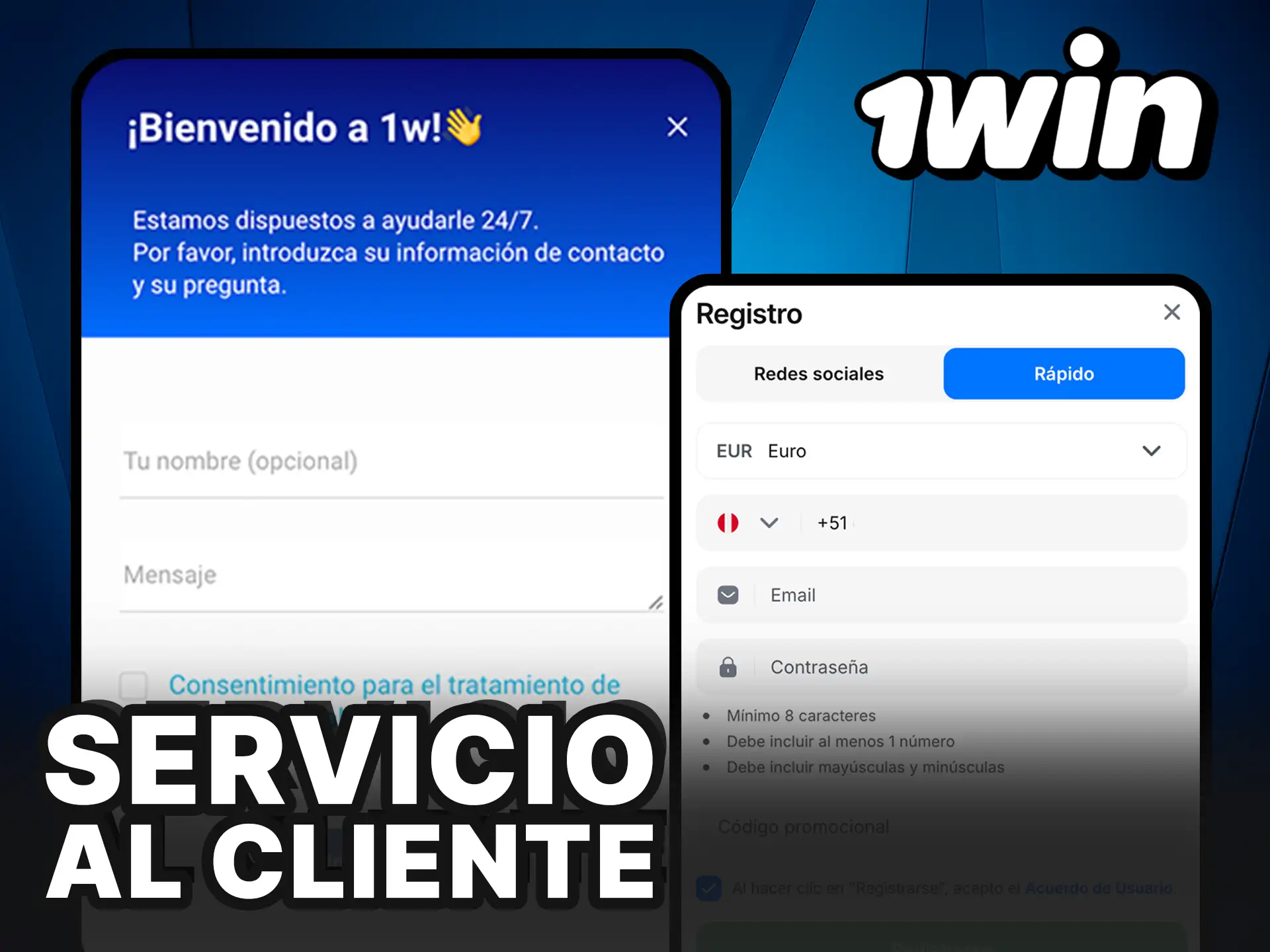 Nuestro servicio de atención al cliente de 1Win te ayudará con tu cuenta.