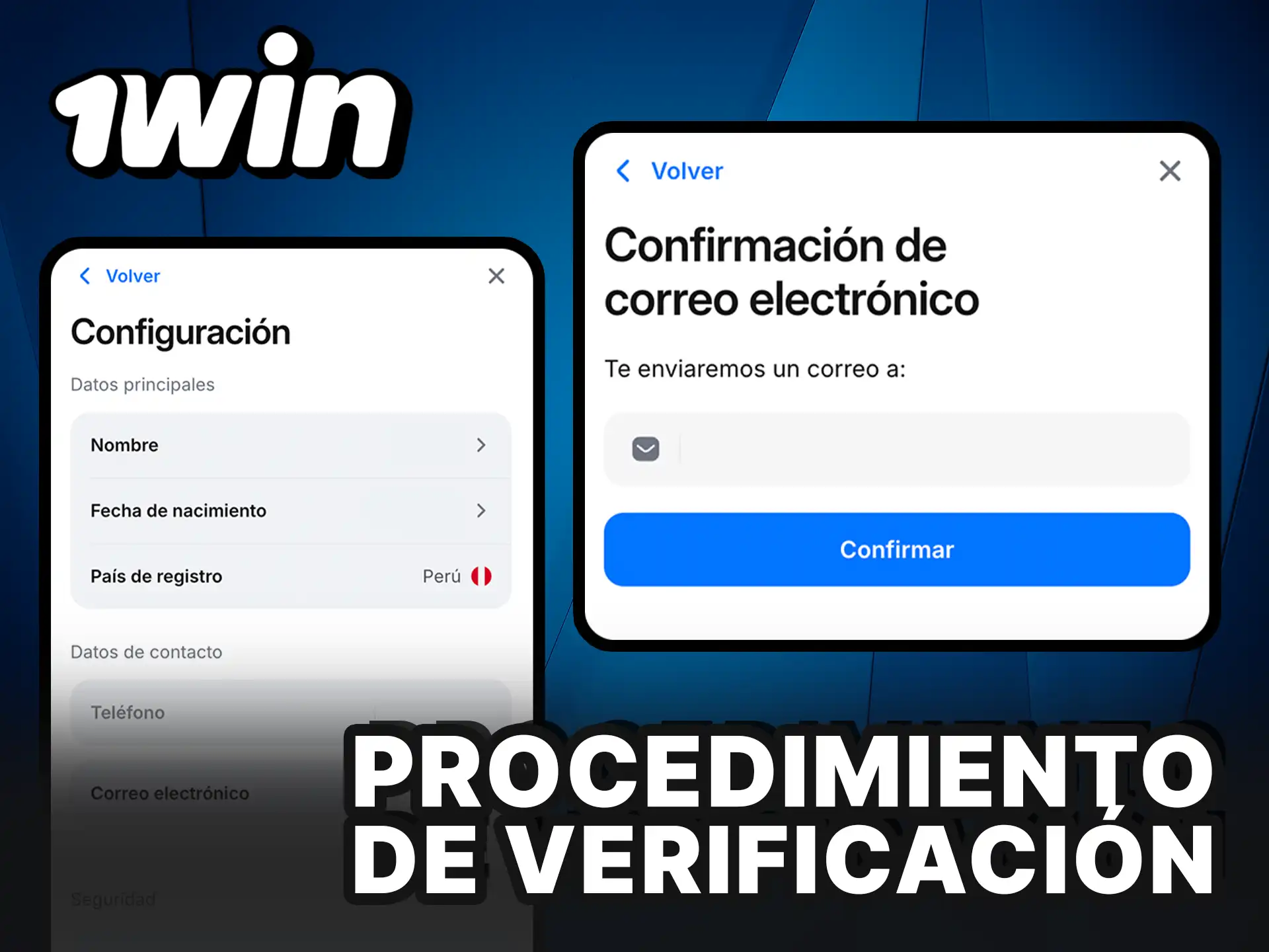 Procedimiento de verificación sencillo en 1Win.