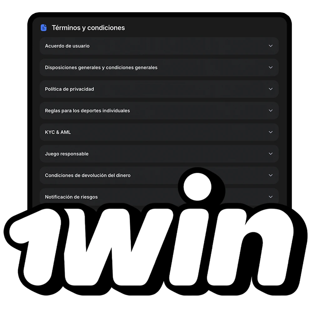 Términos y condiciones de 1Win explicados fácilmente.