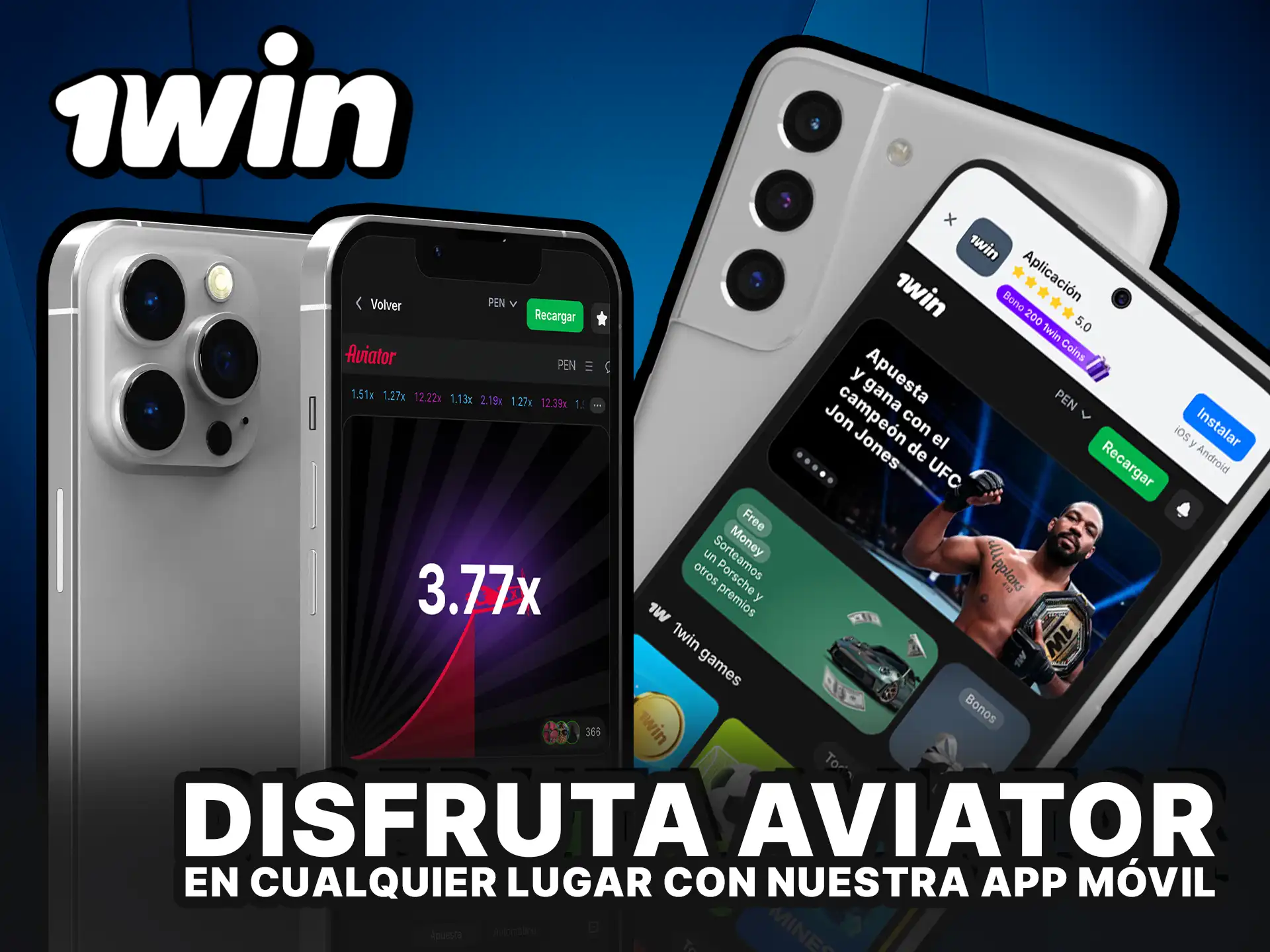 Disfruta Aviator en cualquier lugar con nuestra app móvil y apuesta cuando quieras en 1Win.