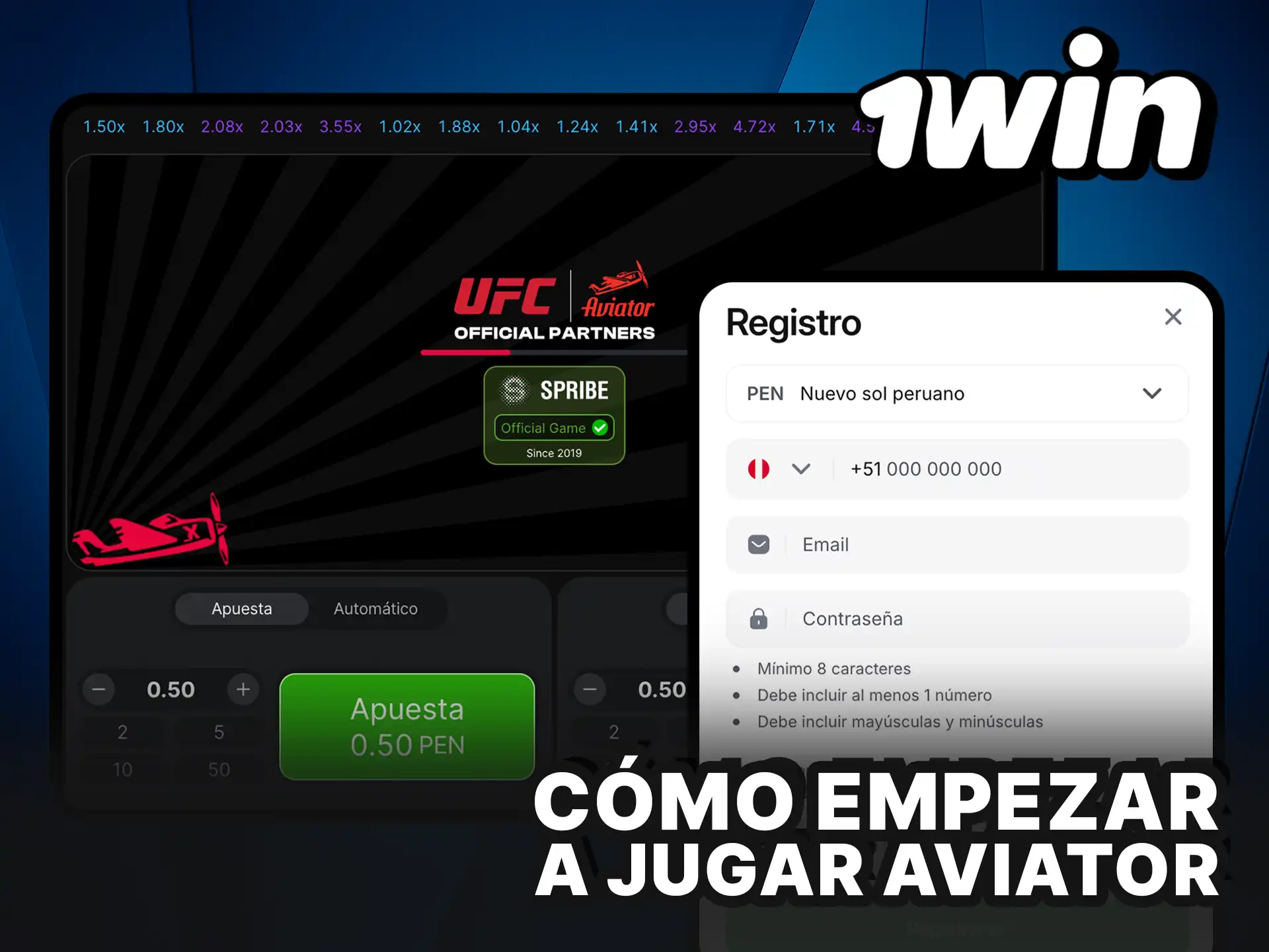 Aprende cómo empezar a jugar Aviator y lanza tu primera apuesta ganadora en 1Win.