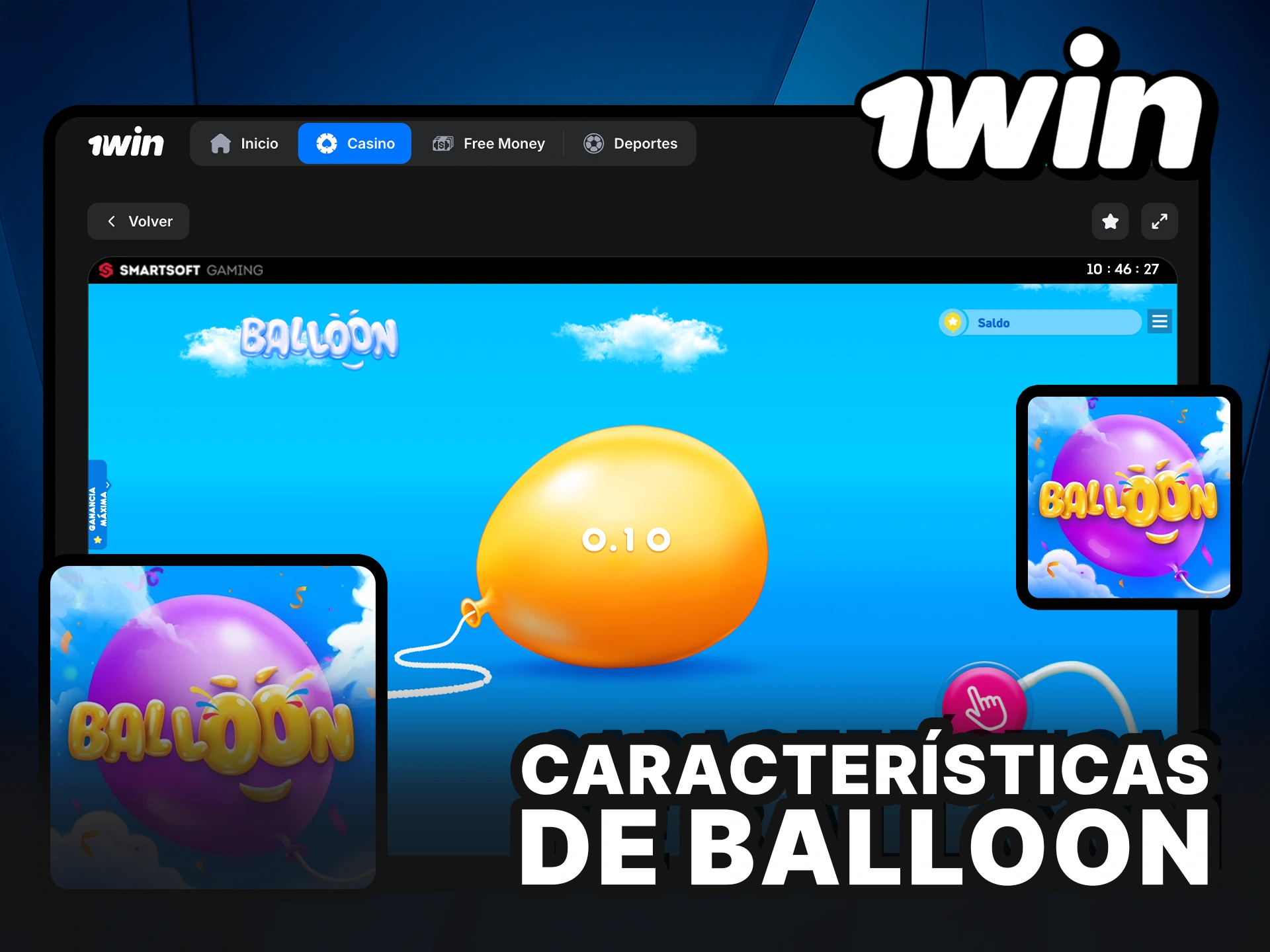 Descubre las características de Balloon y aprovecha la simplicidad para ganar en 1Win.