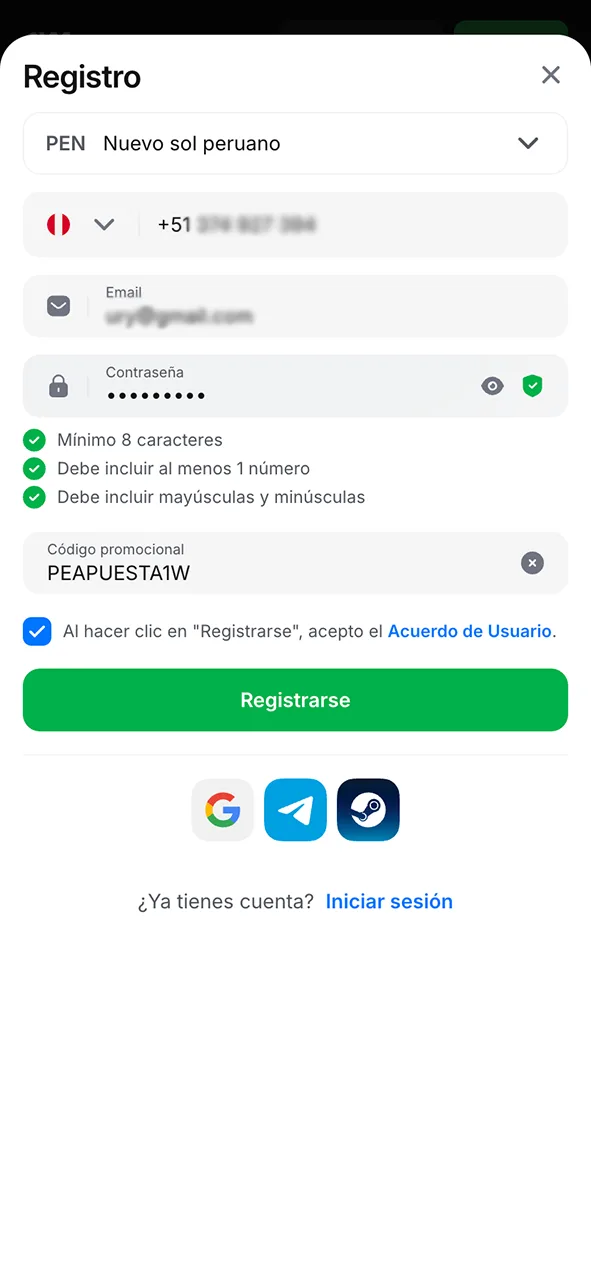 Aplica el código promocional para obtener y usar tu ventaja exclusiva de 1Win.