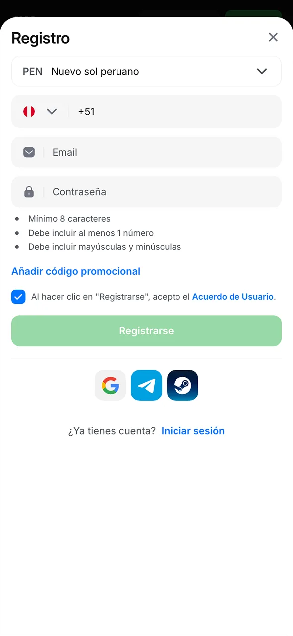 Aprovecha el uso del código promocional en el registro y recibe tu bono de bienvenida de 1Win.