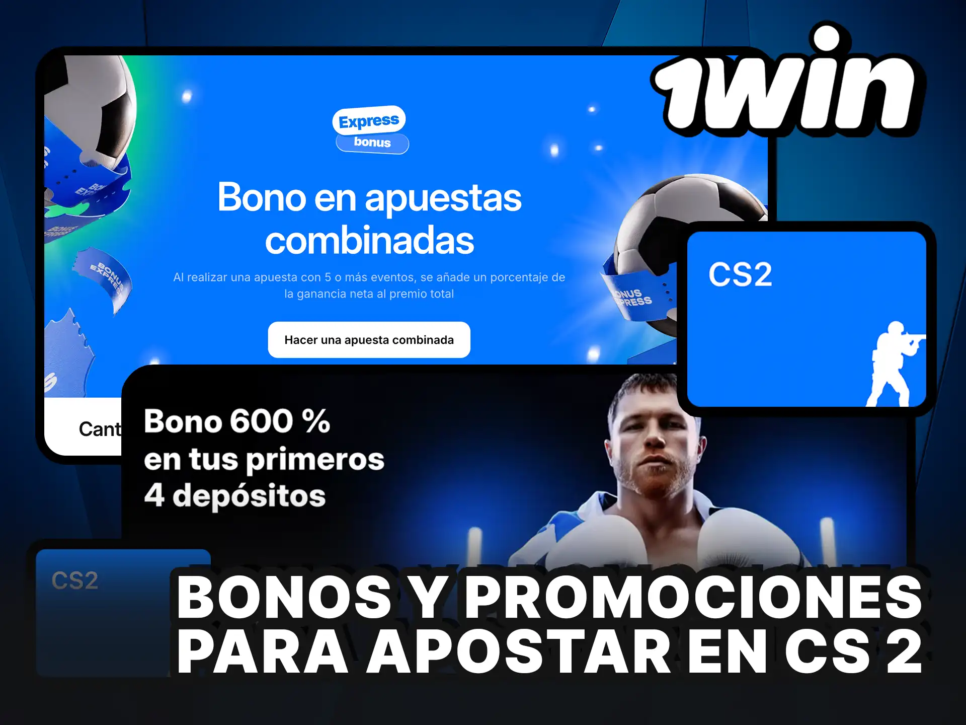 Reclama bonos y promociones de 1Win para apostar en CS 2 y aumenta tu saldo.