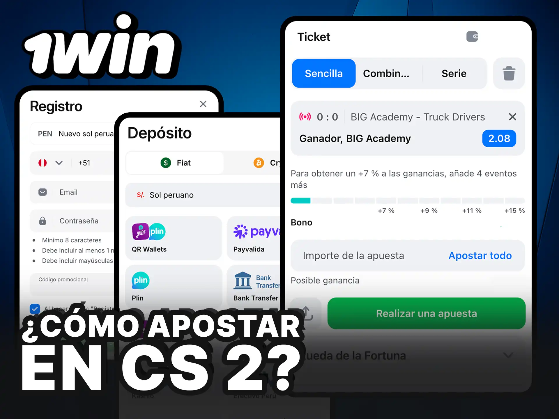 Aprende cómo apostar en CS 2 en 1Win y domina los mercados de eSports.