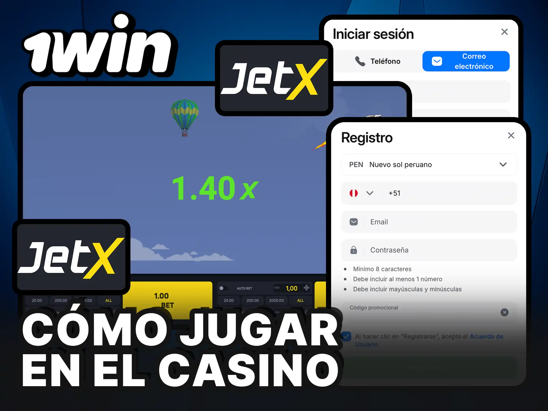 Aprende cómo jugar JetX en el casino 1Win y domina el momento del salto.
