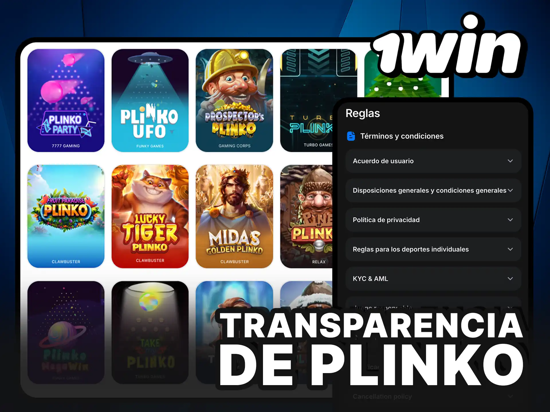 Verifica la transparencia de 1Win Plinko y juega con total confianza y seguridad.