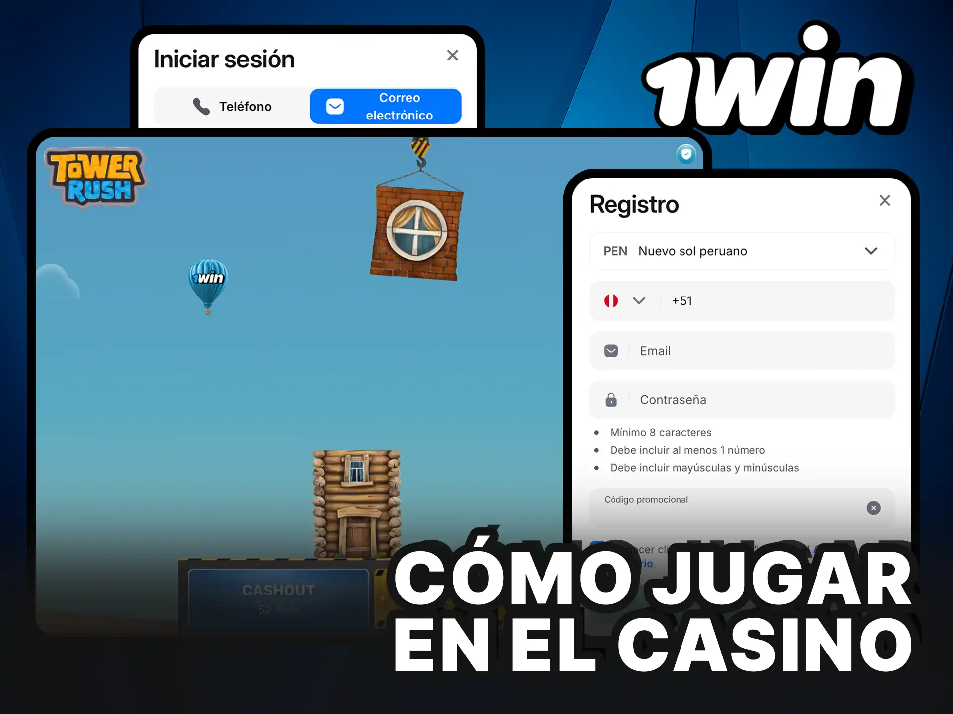 Aprende cómo jugar Tower Rush en el casino 1Win y domina cada piso para ganar.