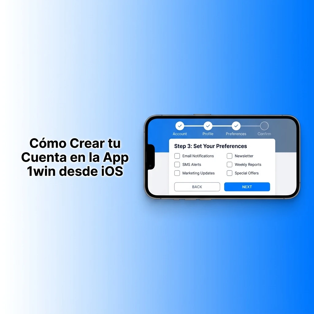 Pasos para crear una cuenta en la app 1win desde un dispositivo iOS con registro rápido y sencillo