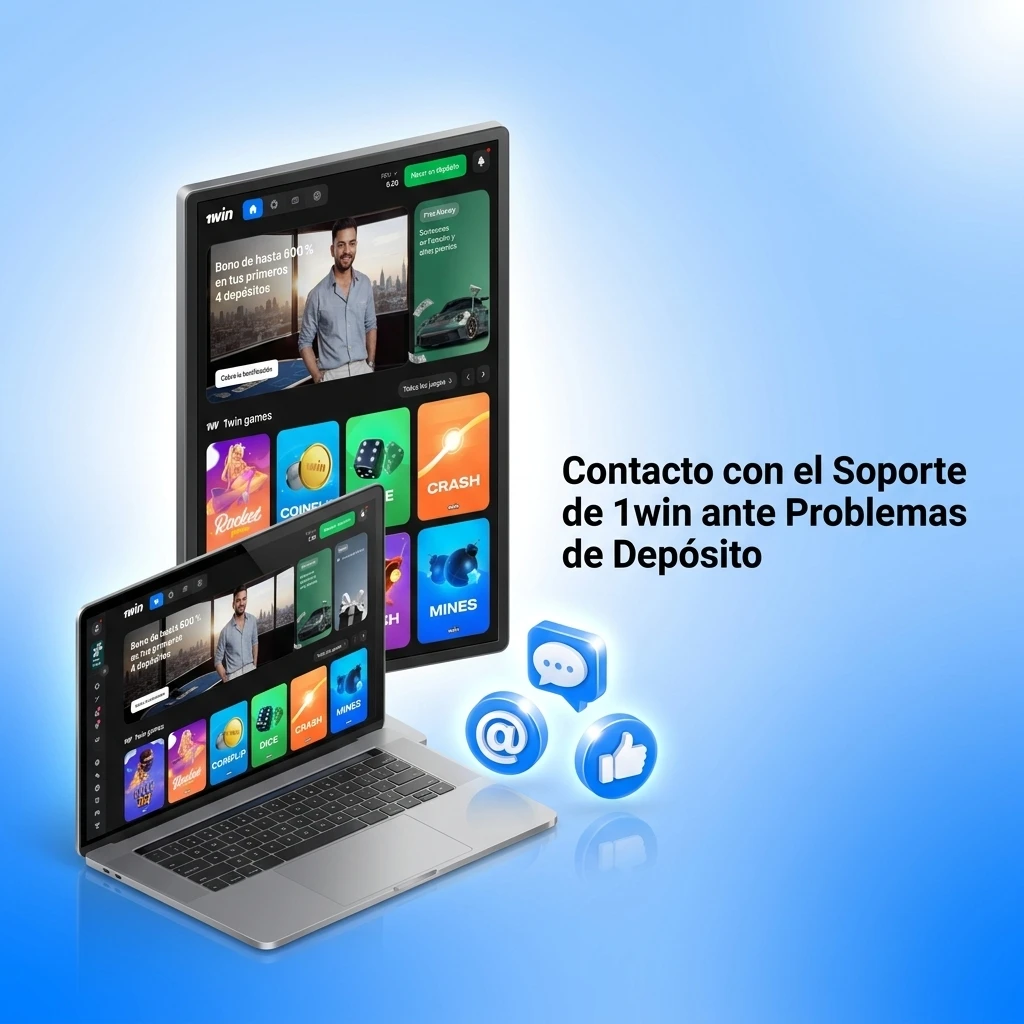 Canales de soporte 1win para problemas de depósito: chat en vivo, correo, Telegram y redes sociales