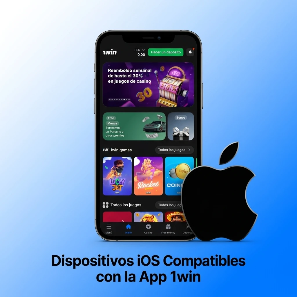 Dispositivos iOS compatibles con app 1win: iPhone 7 al 14, iPad Air, iPad Pro e iPod Touch 7.ª gen.